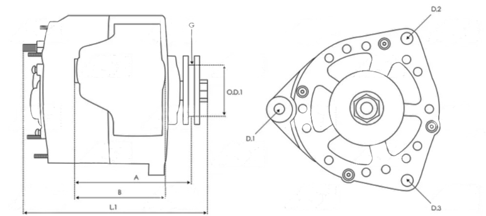 ALTL238NE Alternator Hyundai / Kia 12 Volt 120 Amp